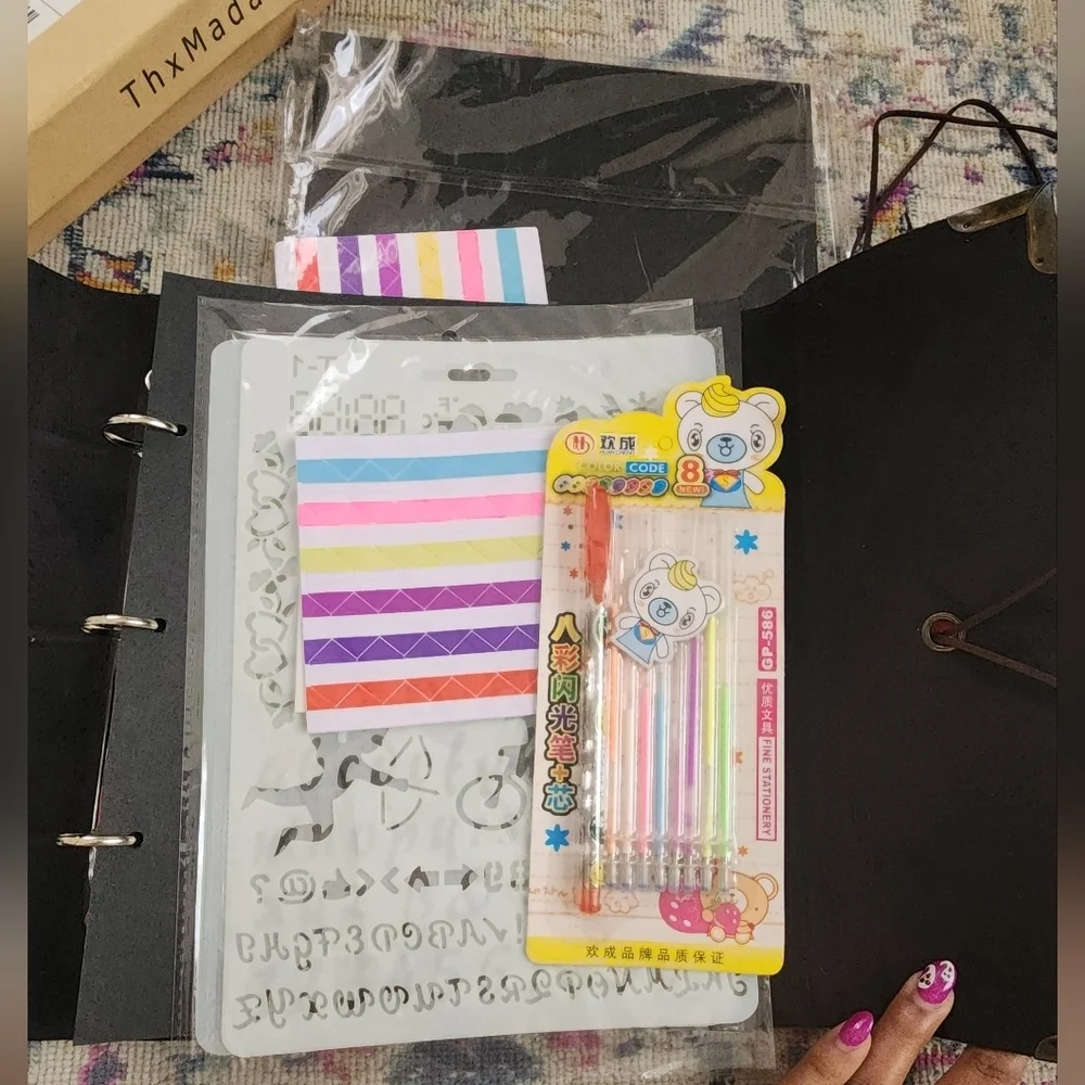 NWOT Black Journal & Scrapbooking Set